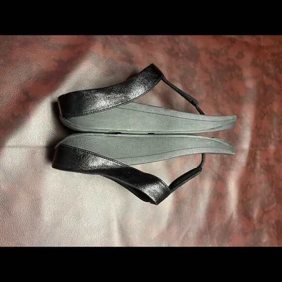 FitFlop black glitter sandals, size 10 - Picture 9 of 11